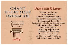 WICCAN SPELL FOR JOB INTERVIEW